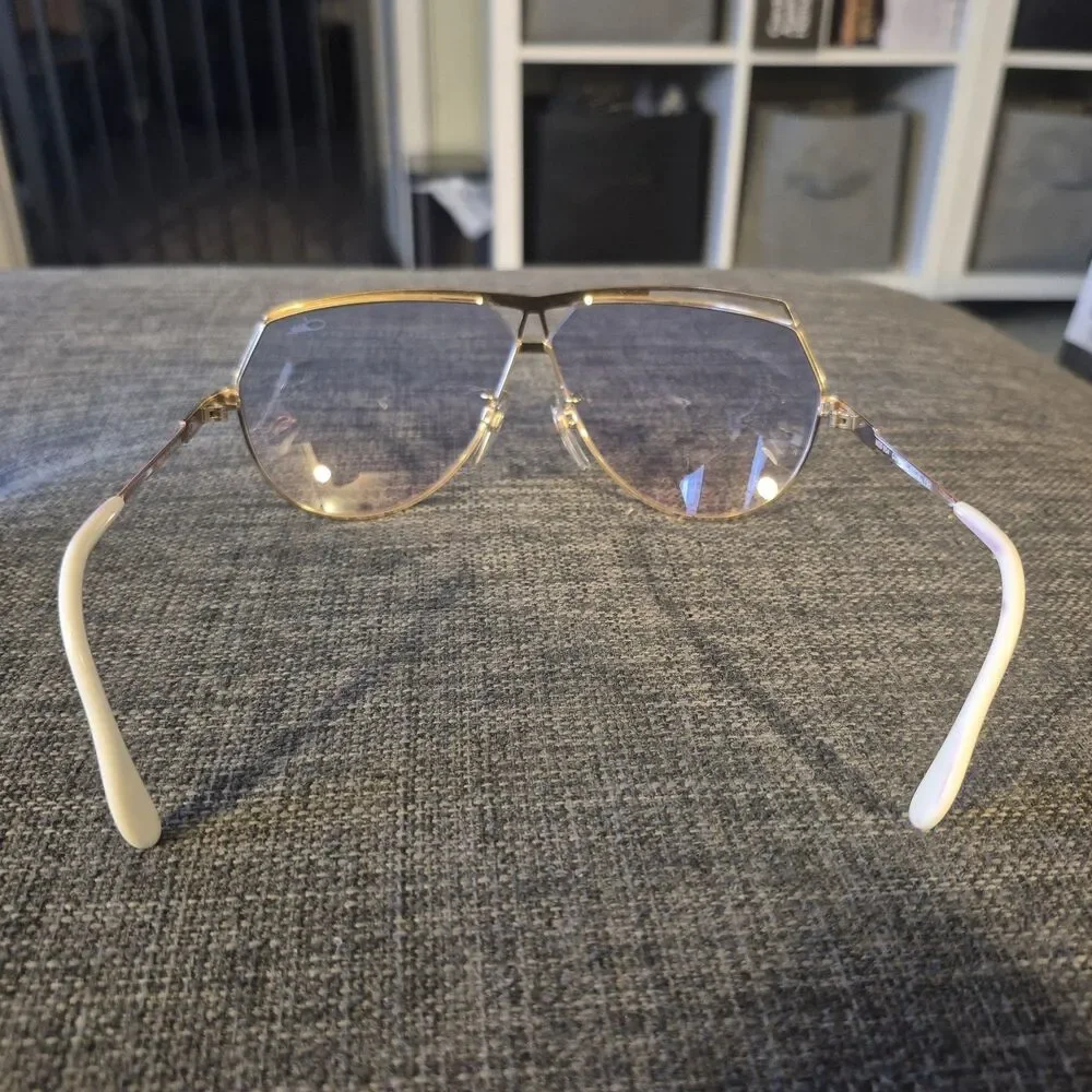Cazal Vintage Aviator Sunglasses - Model 954 -Col.359-Gold+Pink W/ Case See pics